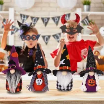 Halloween Decorations Faceless Doll With LED Lights Gnomies Couple With Hat Gandalf Ornaments