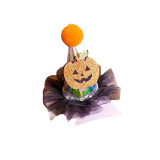 Halloween Kids Cute Hair Clips Flashing Lace Hat Bat Cat Ghost Pumpkin Devil Dress Up 4PCS Hair Accessories Set