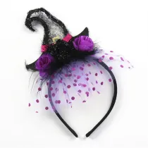 Halloween Witch Sequin Spot Hairband Holiday Party Dance Decoration Witch Headband