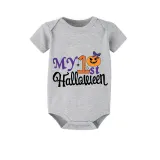 Halloween White One Piece Baby Bodysuit My First Halloween Bow Tie Pumpkin Jumpsuit
