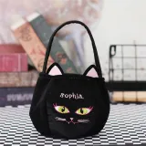 Halloween Colorful Cartoon Candy Holder Buckets For Kids Cat Bats Trick-or-Treating Bags