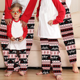 Christmas Matching Family Pajamas Personalized Custom Design White Christmas Reindeer Pants Pajamas Set With Dog Cloth