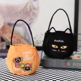 Halloween Colorful Cartoon Candy Holder Buckets For Kids Cat Bats Trick-or-Treating Bags