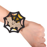 Halloween Pumpkin Spider Bat Bracelet For Kids Gift Slap Bracelets 4PCS Set
