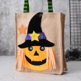 Halloween Colorful Cartoon Candy Holder Buckets For Kids Pumpkin Skull Evil Cat Square Candy Bags