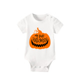 Halloween Orange One Piece Baby Bodysuit My First Halloween Ghost Face Pumpkin Jumpsuit