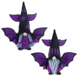 Halloween Decorations Faceless Gnomies Bat Wings Vampire Gandalf Ornaments