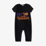 Halloween White One Piece Baby Bodysuit My First Halloween Bow Tie Pumpkin Jumpsuit
