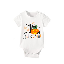Halloween Black One Piece Baby Bodysuit My First Halloween Cat Pumpkin Jumpsuit