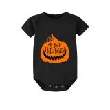 Halloween Orange One Piece Baby Bodysuit My First Halloween Ghost Face Pumpkin Jumpsuit