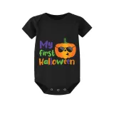 Halloween Gray One Piece Baby Bodysuit My First Halloween Pumpkin Jumpsuit