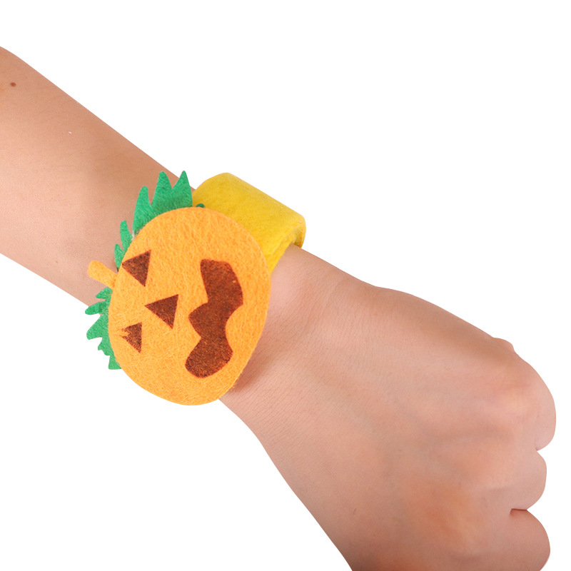 Halloween Pumpkin Spider Bat Bracelet For Kids Gift Slap Bracelets 4PCS Set