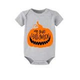Halloween Orange One Piece Baby Bodysuit My First Halloween Ghost Face Pumpkin Jumpsuit