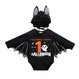 Halloween Black One Piece Baby Bodysuit My First Halloween Ghost Bats Batwing Sleeve Jumpsuit