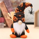 Halloween Decorations Faceless Gnomies Hold Up Broom Sign Forest Man Gandalf Ornaments