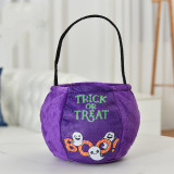 Halloween Colorful Cartoon Candy Holder Buckets For Kids Ghost Pumpkin Owl Bat Purple Candy Bags