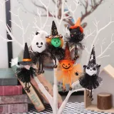 Halloween Decorations Cartoon Ghost Pumpkin Witch Cat Sarong Doll Hanging Bell Charm Ornaments