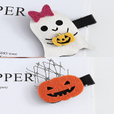 Halloween Kids Cute Hair Clips Bat Cat Ghost Pumpkin Dress Up Hair Accessories 8PCS Set