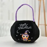 Halloween Colorful Cartoon Candy Holder Buckets For Kids Ghost Pumpkin Owl Bat Black Candy Bags
