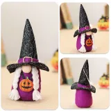 Halloween Decorations Faceless Doll With LED Lights Gnomies Couple With Hat Gandalf Ornaments