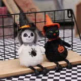 Halloween Decorations Faceless Doll With Pumpkin Ghost Witch Cat Doll Party Ornaments