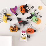 Halloween Kids Cute Hair Clips Bat Cat Ghost Pumpkin Dress Up Hair Accessories 8PCS Set