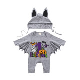 Halloween Black One Piece Baby Bodysuit My First Halloween Ghost Batwing Sleeve Jumpsuit
