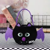 Halloween Colorful Cartoon Candy Holder Buckets For Kids Cat Bats Trick-or-Treating Bags