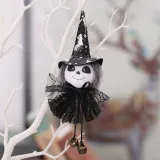 Halloween Decorations Cartoon Ghost Pumpkin Witch Cat Sarong Doll Hanging Bell Charm Ornaments