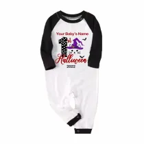 2022 Halloween Custom One Piece Baby Bodysuit My First Halloween Witch Hat Cat Jumpsuit