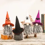 Halloween Decorations Faceless Doll With Bat Spider Cat Pumpkin Hat Gandalf Ornaments