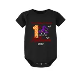 2022 Halloween Custom One Piece Baby Bodysuit My First Halloween Witch Hat Cat Jumpsuit