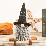Halloween Decorations Faceless Doll With Bat Spider Cat Pumpkin Hat Gandalf Ornaments