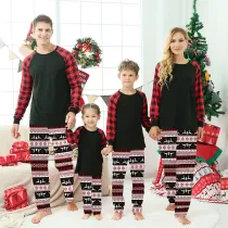 Christmas Matching Family Pajamas Black and Reindeer Seamless Personalized Custom Design Christmas Pajamas Set With Dog Cloth