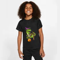 Halloween Black Toddler Little Boy&Girl Pirate Dinosaur Pumpkin Short Sleeve T-shirts