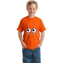 Halloween Orange Toddler Little Boy&Girl Smile Big Eyes Short Sleeve T-shirts
