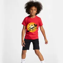 Halloween Red Toddler Little Boy&Girl Moon Dinosaur Mop Short Sleeve T-shirts