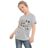 Halloween Orange Toddler Little Boy&Girl Colorful Multi-Elements Short Sleeve T-shirts