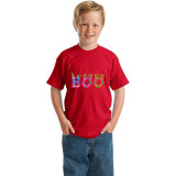 Halloween Red Toddler Little Boy&Girl Boo Monster Short Sleeve T-shirts