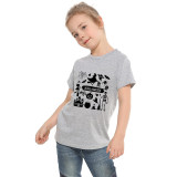 Halloween Purple Toddler Little Boy&Girl Black Multi-Elements Short Sleeve T-shirts