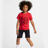 Halloween Red Toddler Little Boy&Girl Skeleton Dinosaurs Short Sleeve T-shirts