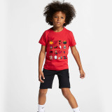 Halloween Orange Toddler Little Boy&Girl Colorful Multi-Elements Short Sleeve T-shirts