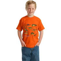 Halloween Orange Toddler Little Boy&Girl Multiple Dinosaurs Short Sleeve T-shirts