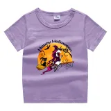 Halloween Orange Toddler Little Boy&Girl Flying Unicorn Witch Short Sleeve T-shirts