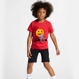 Halloween Orange Toddler Little Boy&Girl Ghost Face Moon Skeleton Short Sleeve T-shirts