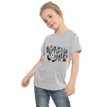 Halloween Gray Toddler Little Boy&Girl Candy Monster Short Sleeve T-shirts