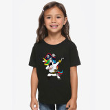 Halloween Gray Toddler Little Boy&Girl Rock Pirate Unicorn Short Sleeve T-shirts
