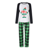 Plus Size Christmas Matching Family Pajamas Stop Elf Around Green Plaid Pajamas Sets
