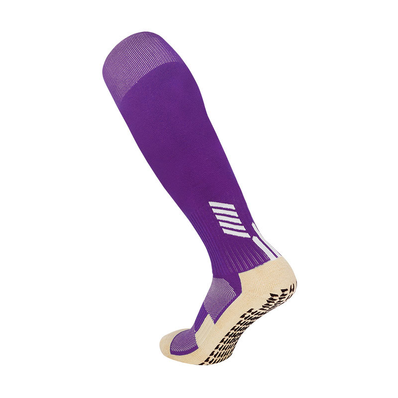 Men Adult Football Socks Pure Color Thickening Towel Bottom Antiskid Glue Dispensing Athletic Stockings