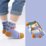Toddler Kids 5PCS Cartoon Animal Dinosaur Printed Warm Cotton Socks